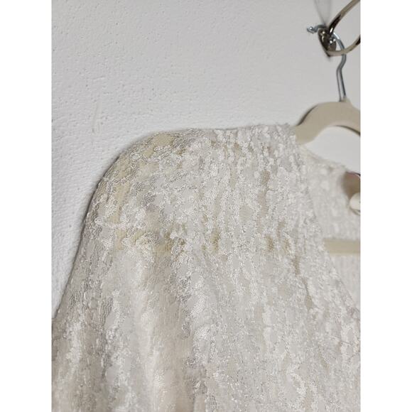 Vintage Youth Girls Kids White Lace Shawl Cardigan Shrug Disorderly Kids 16 - Picture 3 of 5